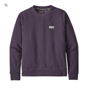 Patagonia organic cotton crewneck sweatshirt purple long sleeve soft everyday M